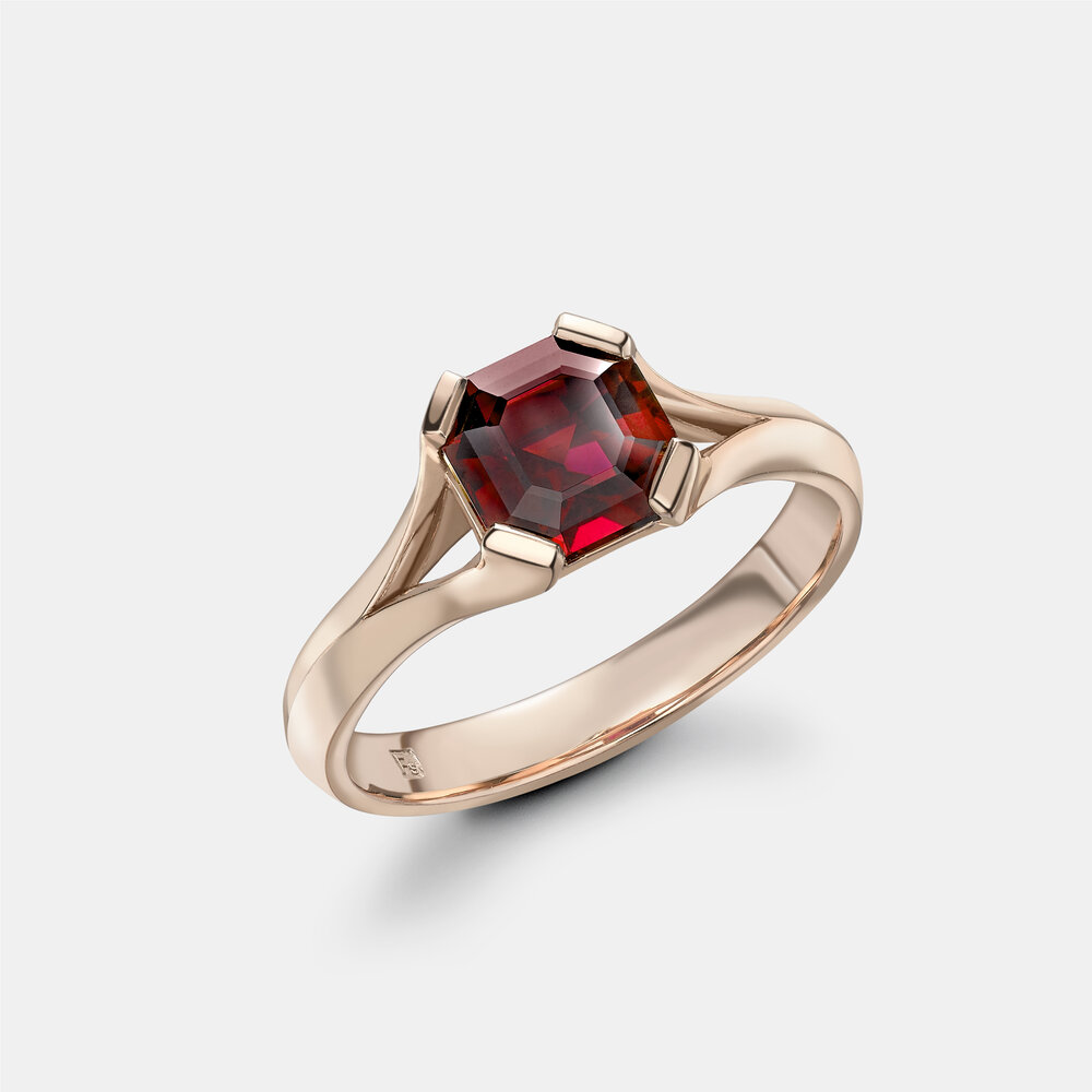 Rose Gold and Rubellite Ring